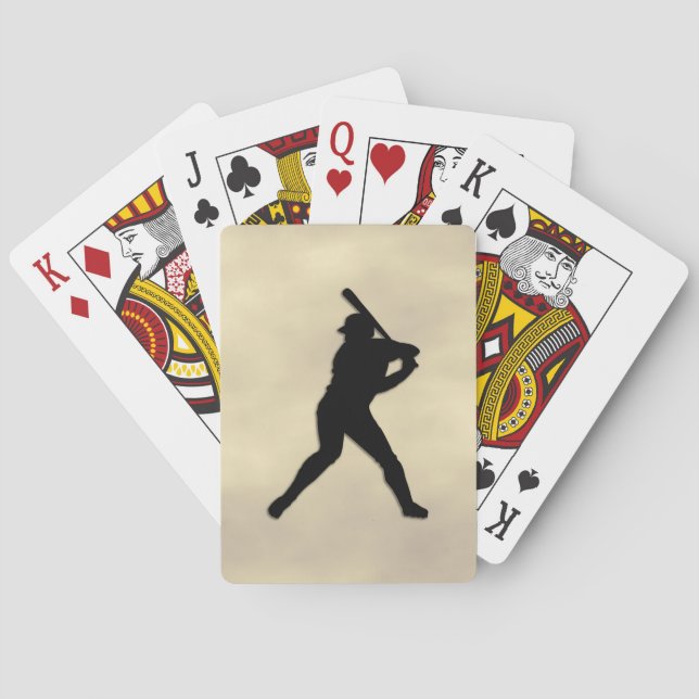 Baseball-Spieler im Bat Spielkarten (Rückseite)
