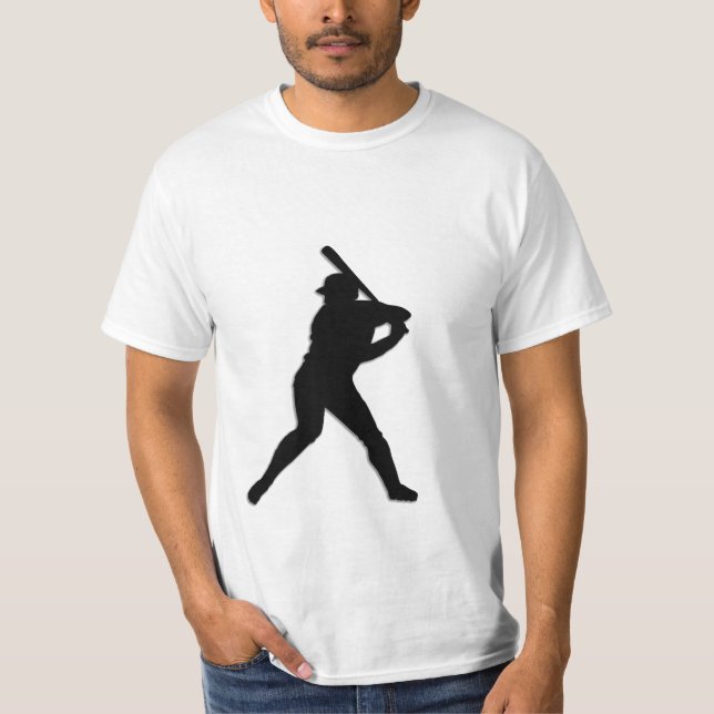 Baseball-Spieler im Bat T-Shirt (Vorderseite)