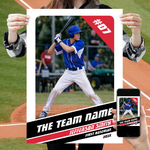 Baseball-Spieler individualisierbares Geschenk in Poster