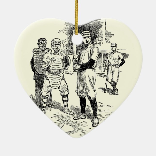 Baseball: Spieler Keramik Ornament (Hinten)