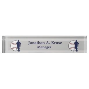 Baseball-Spieler Namensplakette