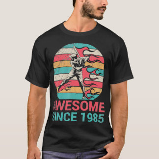 Baseball Spieler Phantastisch seit 1985 glücklich  T-Shirt