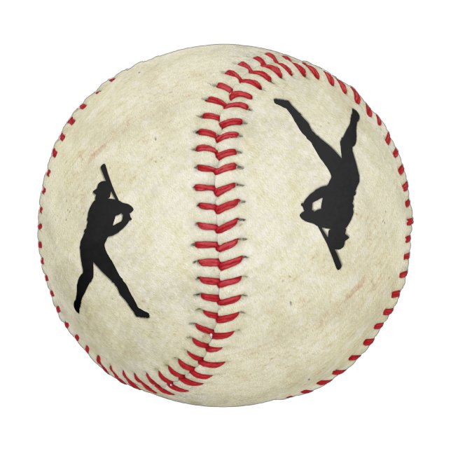 Baseball-Spieler-Pitcher und -Batter Baseball (Schrägansicht)