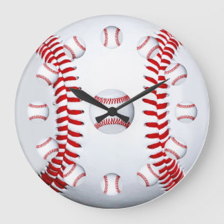 Baseball Spieler Team Sportfans - Geschenk Idee Große Wanduhr
