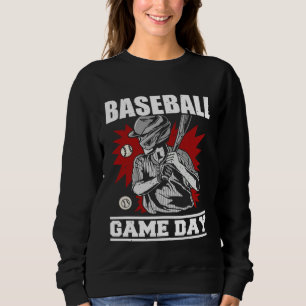Baseball-Spieltag Baseballschläger Liebhaber für M Sweatshirt