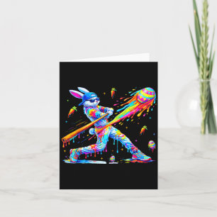 Baseball-Spieltag Drip Kaninchen Bunny Ostern Männ Karte