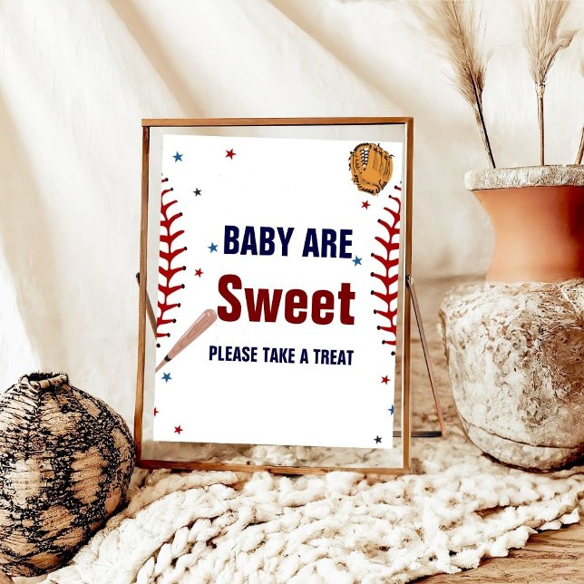 Baseball Sport Baby ist süße Babydusche Gefallen Poster (Von Creator hochgeladen)