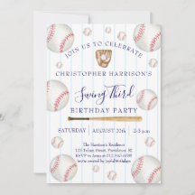 Baseball Sport Boy 3. Geburtstag