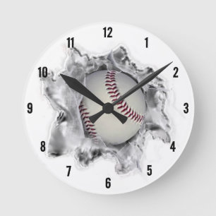 Baseball Sport Fan Round Clock Runde Wanduhr