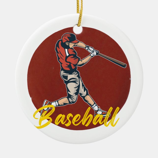 Baseball Sport Keramik Ornament (Vorne)
