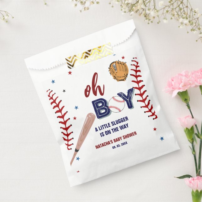 Baseball Sport Kleine Schläger Boy Baby Dusche Geschenktütchen (Versiegelt)