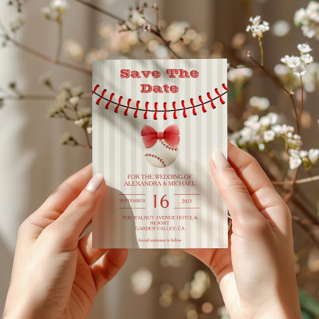 Baseball Sport Perfect Catch Wedding Save The Date (Von Creator hochgeladen)