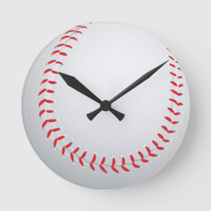 Baseball Sport Runde Wanduhr