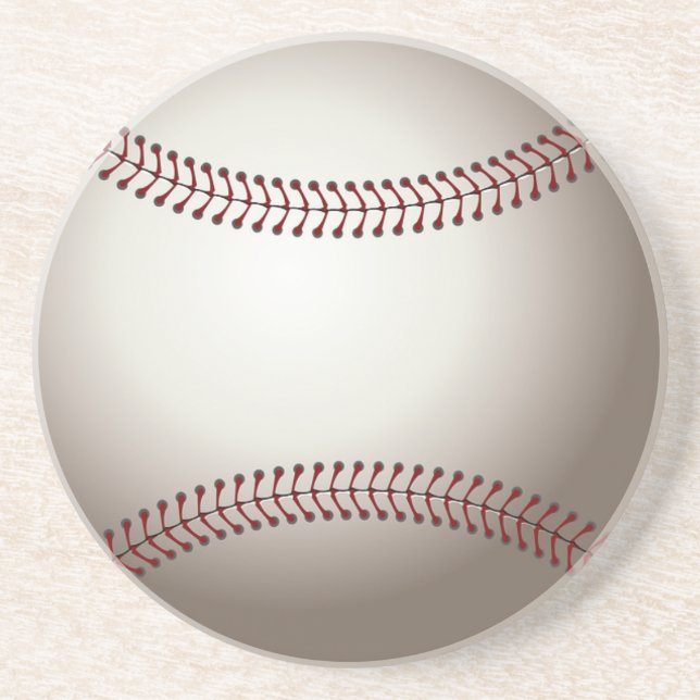 Baseball-Sport-Team-Spiel-Zug-Familien-Freund-Spaß Sandstein Untersetzer (Vorne)