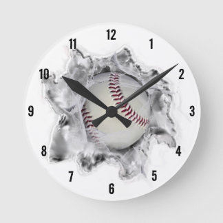 Baseball-Sportfan-Rund-Uhr Runde Wanduhr