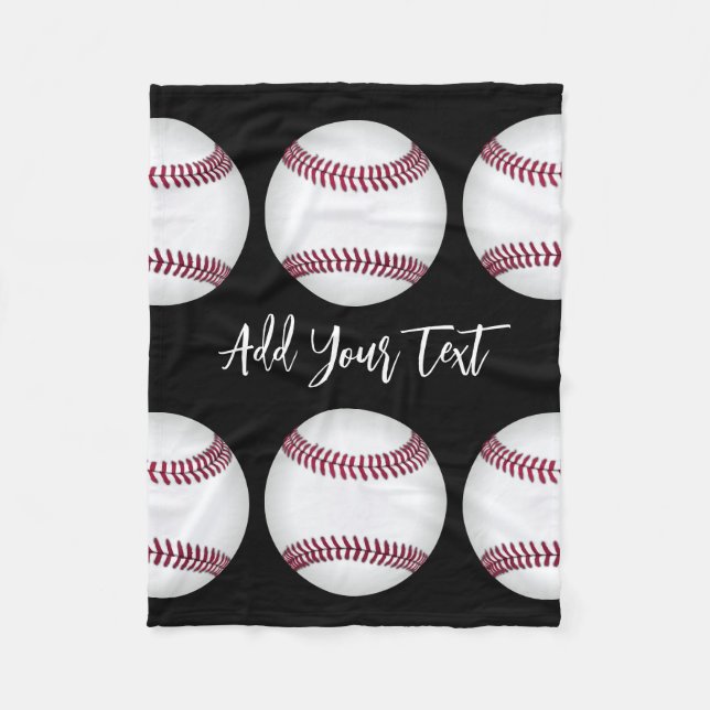 Baseball-Sportliebhaber fügen ihren eigenen Namen  Fleecedecke (Vorderseite)