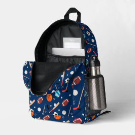Baseball-Sportmuster  Bedruckter Rucksack