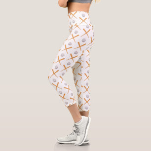 Baseball-Sportmuster Capri Leggings
