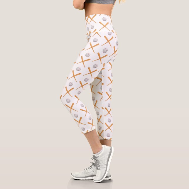 Baseball-Sportmuster Capri Leggings (Links)