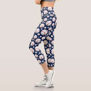 Baseball-Sportmuster Capri Leggings
