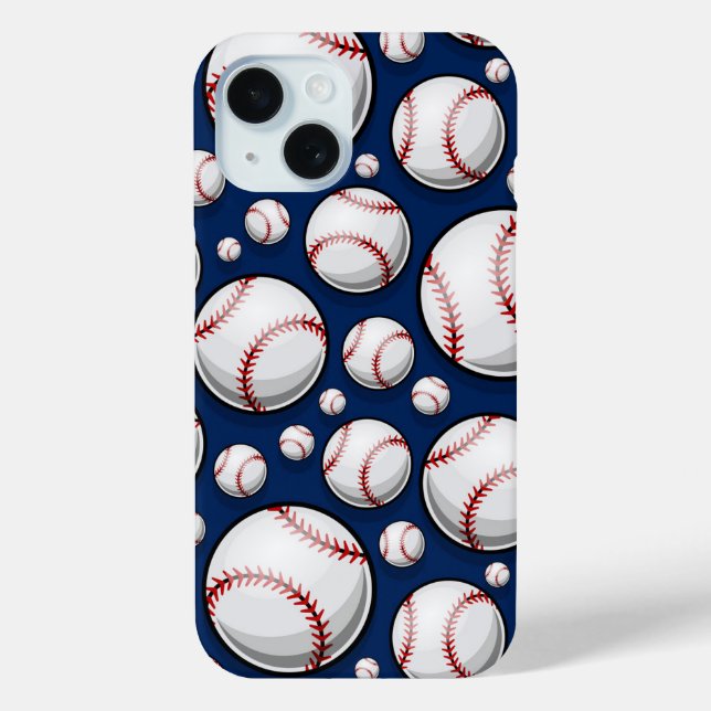 Baseball-Sportmuster Case-Mate iPhone Hülle (Rückseite)