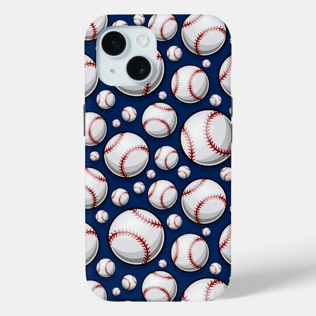 Baseball-Sportmuster Case-Mate iPhone Hülle (Rückseite)