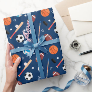 Baseball-Sportmuster Geschenkpapier