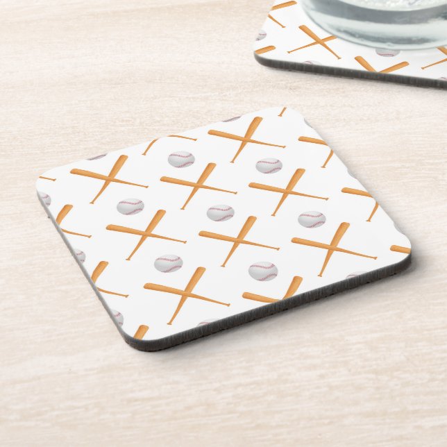 Baseball-Sportmuster Getränkeuntersetzer (Linke Seite)