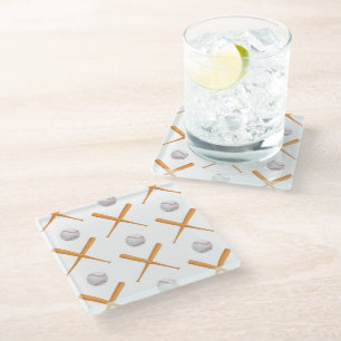 Baseball-Sportmuster Glasuntersetzer