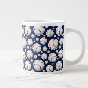 Baseball-Sportmuster Jumbo-Tasse