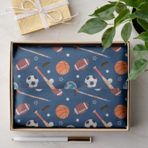 Baseball-Sportmuster Seidenpapier