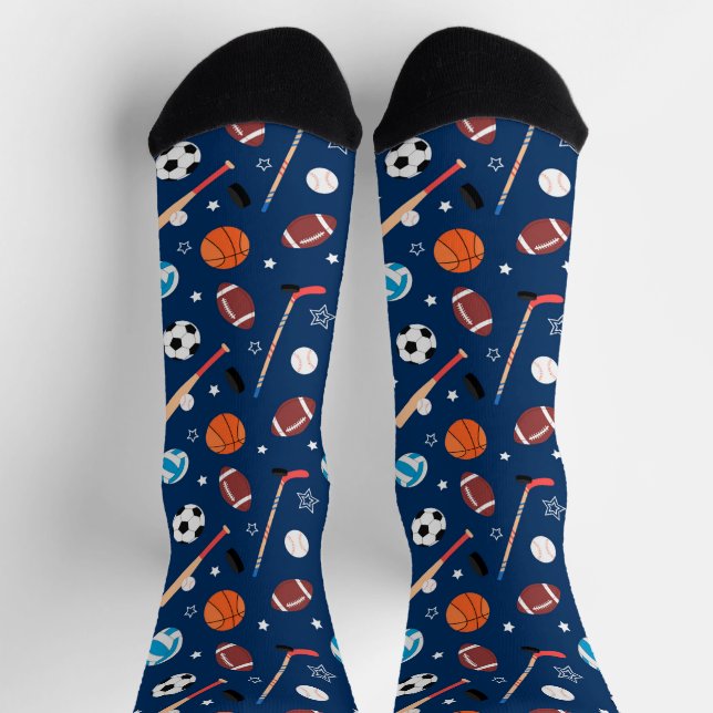 Baseball-Sportmuster  Socken (Oben)