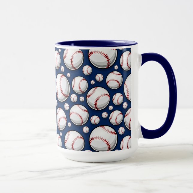 Baseball-Sportmuster Tasse (Rechts)