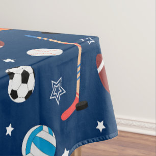 Baseball-Sportmuster Tischdecke