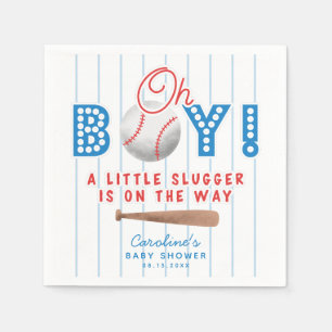 Baseball Sports Baby Shooter Oh Baby Serviette