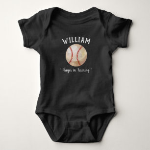 Baseball Sports Ball Player bei der Ausbildung von Baby Strampler