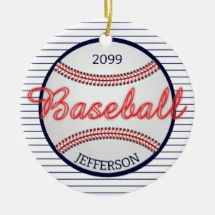 Baseball Sports Bar Weihnachtsbaumschmuck Keramik Ornament