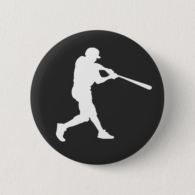 Baseball Sports Batter Custom Cut Button (Vorderseite)