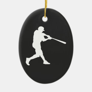 Baseball Sports Batter Custom Cut Keramik Ornament