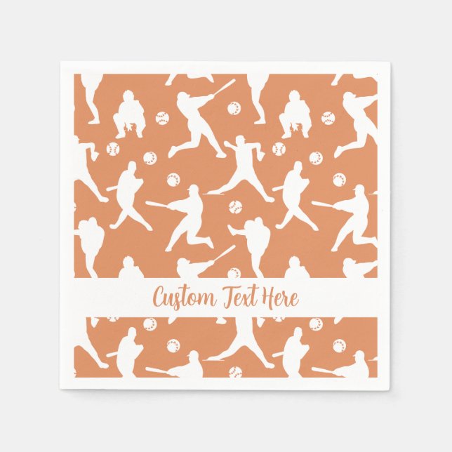 Baseball Sports Batter Pitcher Catcher personalisi Serviette (Vorderseite)