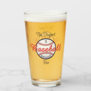 Baseball Sports Beer Soda Glass Trinkbehälter Glas