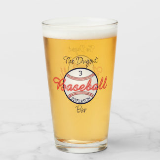 Baseball Sports Beer Soda Glass Trinkbehälter Glas