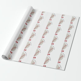 Baseball Sports Geburtstagsparty Individuelle Name Geschenkpapier