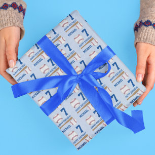 Baseball Sports Individuelle Name Geburtstag Geschenkpapier