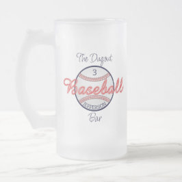 Baseball Sports Mattiert Glass Beer Tasse