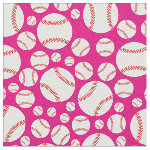 Baseball Sports Niedlich Pink Girls Stoff