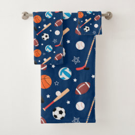 Baseball sports Pattern Badhandtuch Set
