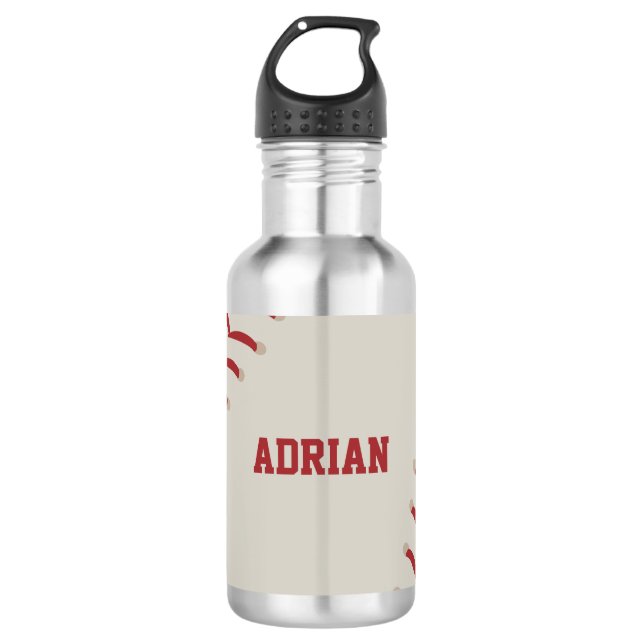 Baseball Sports Personalisiert Edelstahlflasche (Vorderseite)