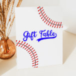 Baseball Sports Red Blue Party Gift Table Sockelschild<br><div class="desc">Dies ist ein Baseball Sports Red Blue Party Geschenk Table Sign!</div>