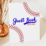 Baseball Sports Red Blue Party Guest Book Sockelschild<br><div class="desc">Dies ist ein Baseball Sports Red Blue Party Guest Book Sign!</div>